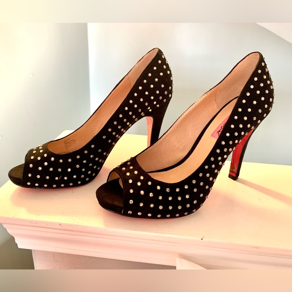 Betsey Johnson Women’s Black Rhinestone Shoes
